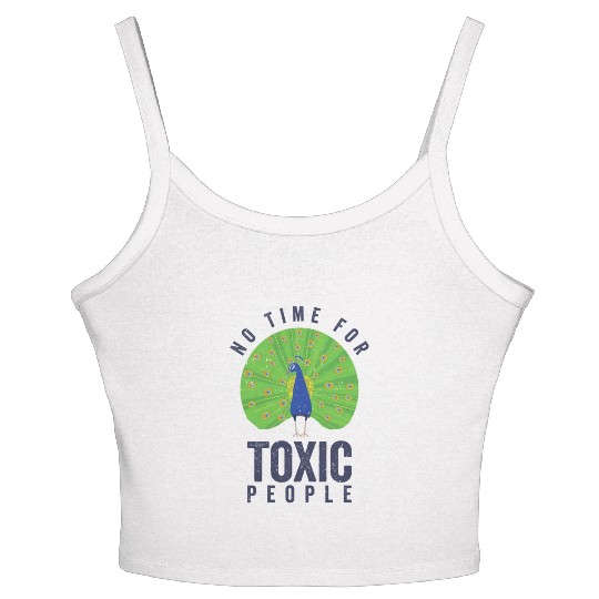 Peacock Positivity Peacock Fan Toxic People Nature Women's Spaghetti Strap Tank Top