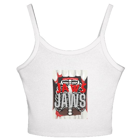 Jaws Halloween Women's Spaghetti Strap Tank Top