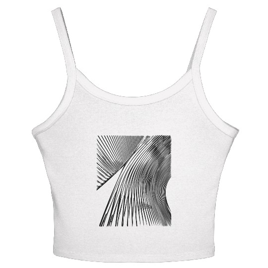Abstract Curved Curves Lines Women's Spaghetti Strap Tank Top