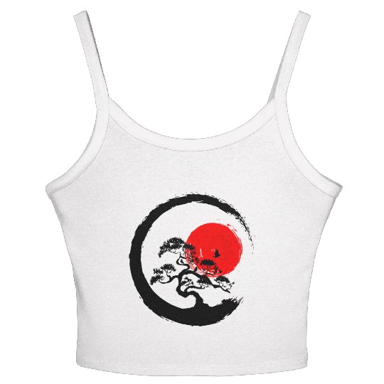 JAPANESE BONSAI TREE Women's Spaghetti Strap Tank Top