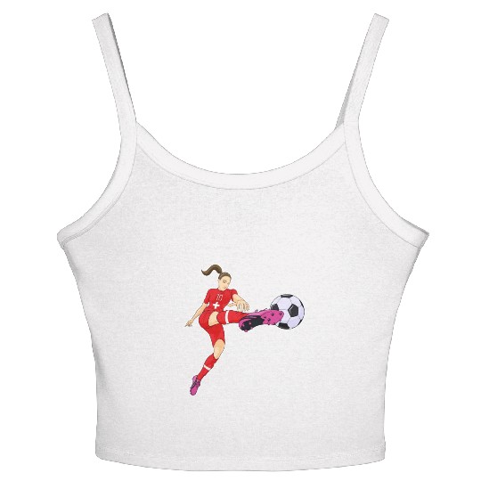Swiss National Soccer Team I Football Switzerland Women's Spaghetti Strap Tank Top