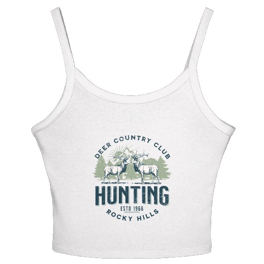 Deer country club Women's Spaghetti Strap Tank Top