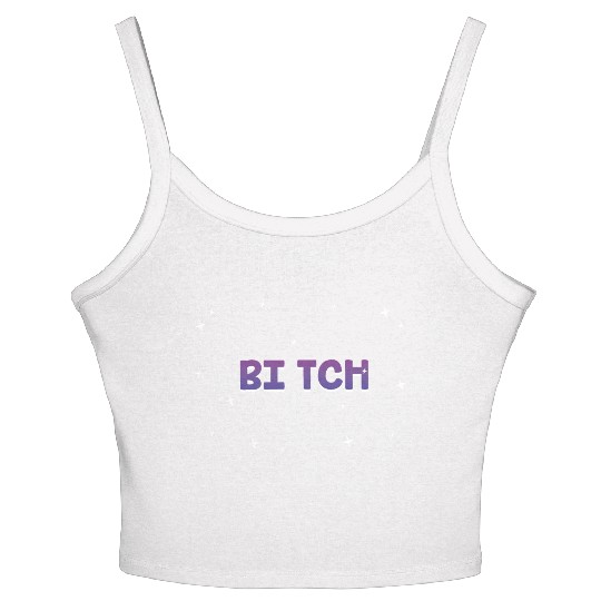 Bi tch Bisexual LGBTQ Bi Pride LGBT Girlfriend Women's Spaghetti Strap Tank Top