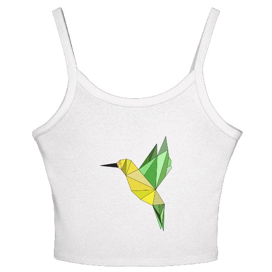 Hummingbird geometrical Women's Spaghetti Strap Tank Top
