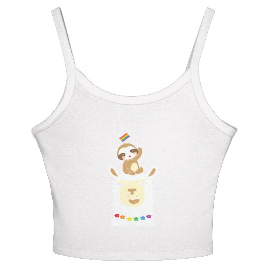 LBGT Flag Gay Pride Human Vintage Rainbow Women's Spaghetti Strap Tank Top