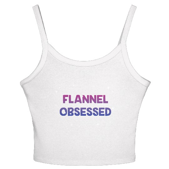 Flannel Obsessed Bisexual LGBTQ Bi Pride Outfit Women's Spaghetti Strap Tank Top