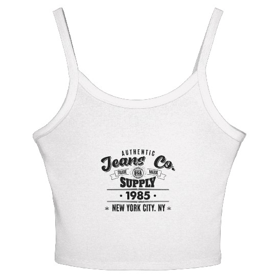 New York City Born In 1985 Vintage Birthday Women's Spaghetti Strap Tank Top