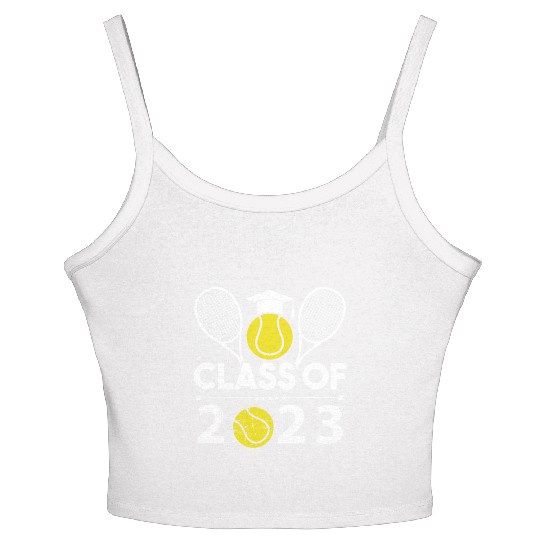 Graduation Class of 2023 Tennis Senior year T-Shir Women's Spaghetti Strap Tank Top