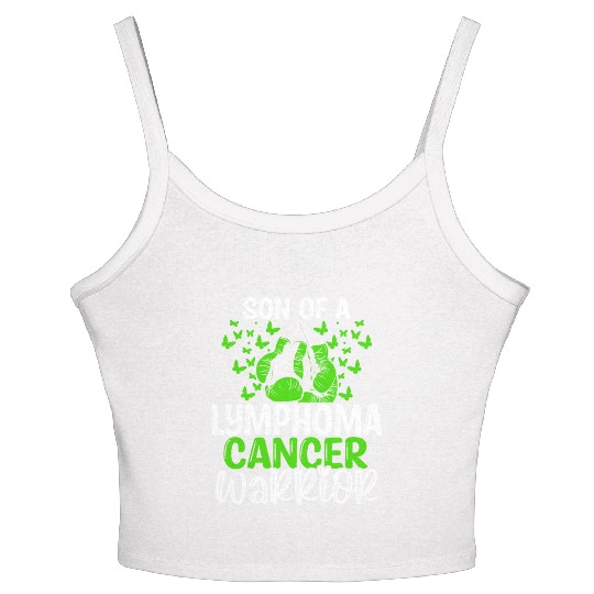 Lymphoma Cancer Awareness Month Ribbon Son Women's Spaghetti Strap Tank Top