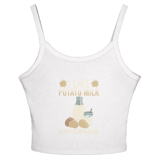Potato Milk Saying Women's Spaghetti Strap Tank Top