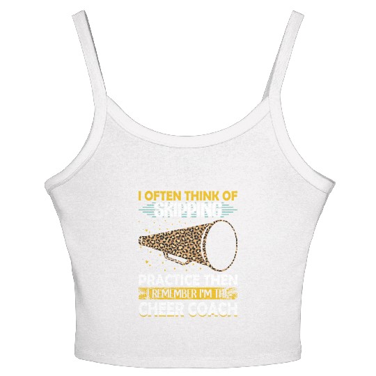 Cheer Coach Lifestyle Ironic Witty Sarcastic Quote Women's Spaghetti Strap Tank Top