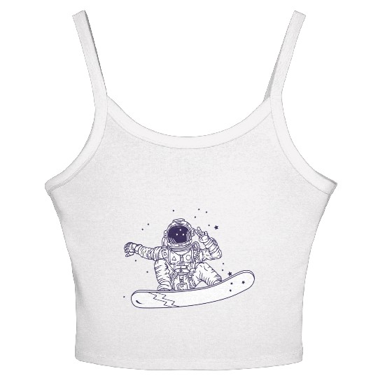 Snowboarding Astronaut Women's Spaghetti Strap Tank Top