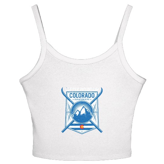 Copper Mountain Colorado Ski Mountains Women's Spaghetti Strap Tank Top