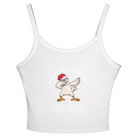 Chicken Wing Chicken Wing Song Lyric Hot Dog Women's Spaghetti Strap Tank Top