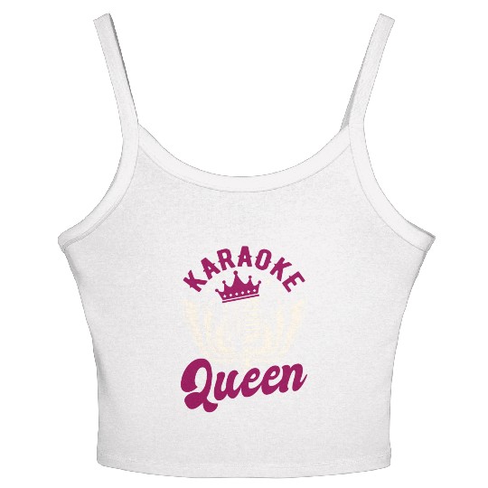 Queen Karaoke Bar, Party, Company Party, Women Women's Spaghetti Strap Tank Top