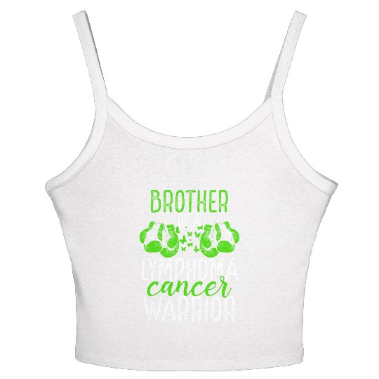 Brother Lymphoma Cancer Awareness Sibling Twin Women's Spaghetti Strap Tank Top
