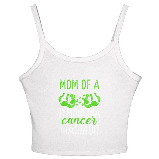 Mom Lymphoma Cancer Awareness Mothers Day Mama Women's Spaghetti Strap Tank Top