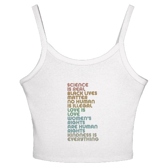 Vintage, Retro Science Is Real, Black Lives Matter Women's Spaghetti Strap Tank Top