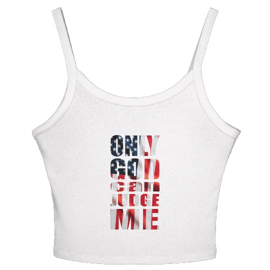 Only God can Judge Me usa Women's Spaghetti Strap Tank Top