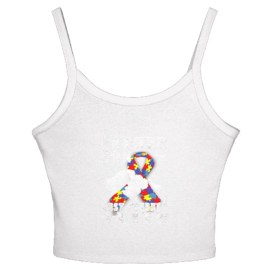 Father Son Best Friends For Life Autism Awareness Women's Spaghetti Strap Tank Top