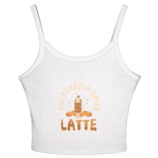 Pumpkin Spice Latte Halloween Coffee Lover Tarot Women's Spaghetti Strap Tank Top