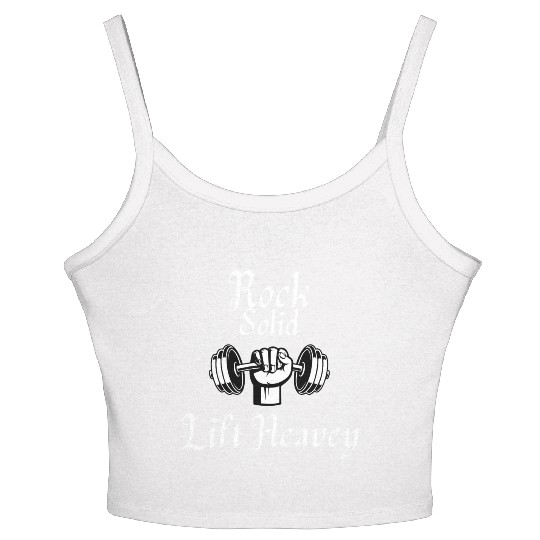 Rock Solid (Gym/weightLlifting) Women's Spaghetti Strap Tank Top