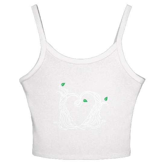 Tree Love Best Friends Heart White Women's Spaghetti Strap Tank Top