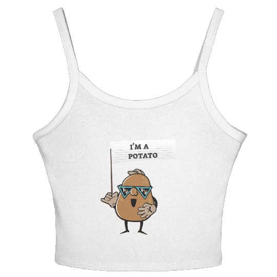 I am a Potato Fries Cute Costume Potatoes Lovers Women's Spaghetti Strap Tank Top