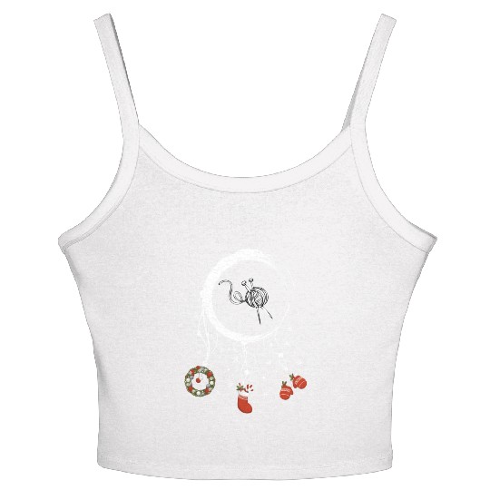 Winter dreamcatcher Christmas Crochet Women's Spaghetti Strap Tank Top