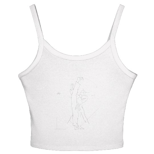 Tae Kwon Do Kickboxing Kung Fu Mma High Kick Drawi Women's Spaghetti Strap Tank Top
