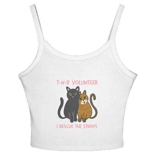 T N R Volunteer I rescue stray cats street cats Women's Spaghetti Strap Tank Top