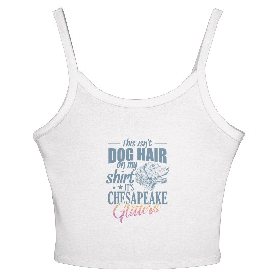 This isn't Dog Hair It's Chesapeake Glitters Women's Spaghetti Strap Tank Top
