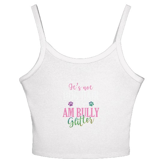 It's not Dog Hair It's AM Bully Glitter Bulldog Women's Spaghetti Strap Tank Top