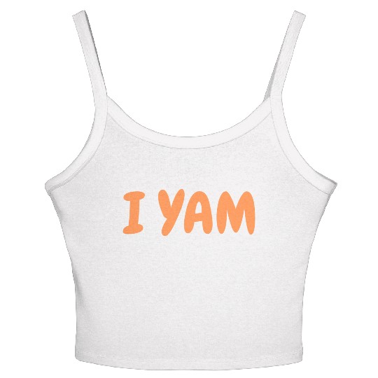 I yam my sweet potato for matching couple thanksgi Women's Spaghetti Strap Tank Top