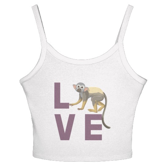 Squirrel monkey love Women's Spaghetti Strap Tank Top