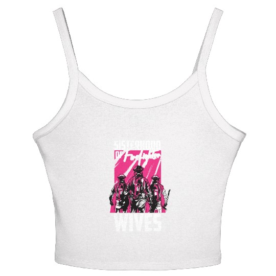 Firefighter Thin Red Line Sisterhood Women's Spaghetti Strap Tank Top