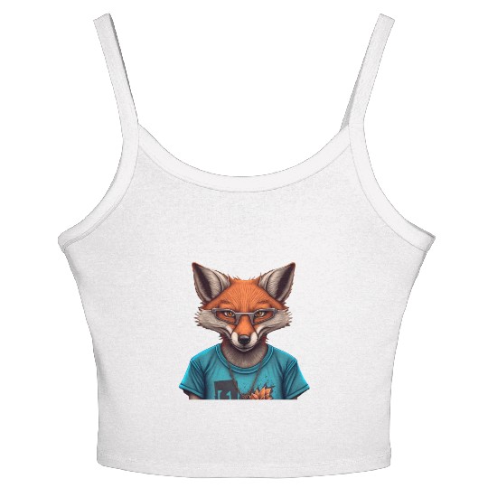 Smart Fox, sly fox, foxy Women's Spaghetti Strap Tank Top