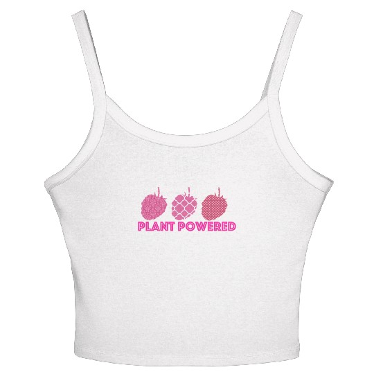 x27 Plant Powered x27 Vegan raspberry Women's Spaghetti Strap Tank Top