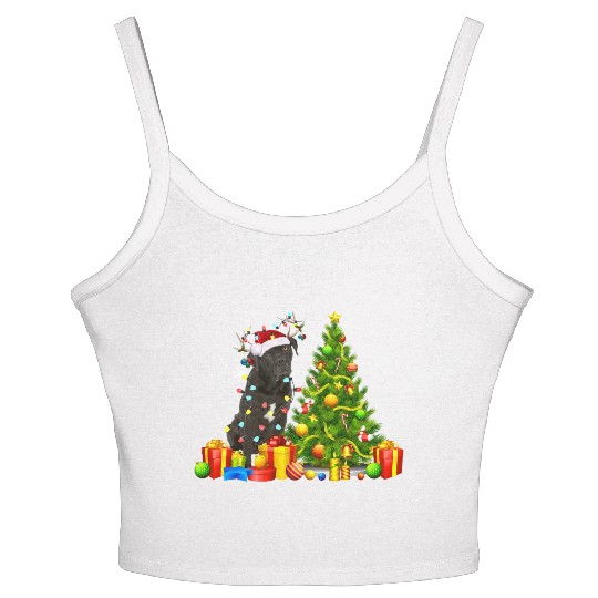 Cane Corso Christmas Dog Lover Xmas Santa Women's Spaghetti Strap Tank Top