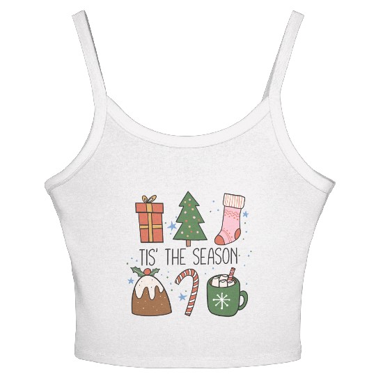 Tis the Season Christmas Women's Spaghetti Strap Tank Top