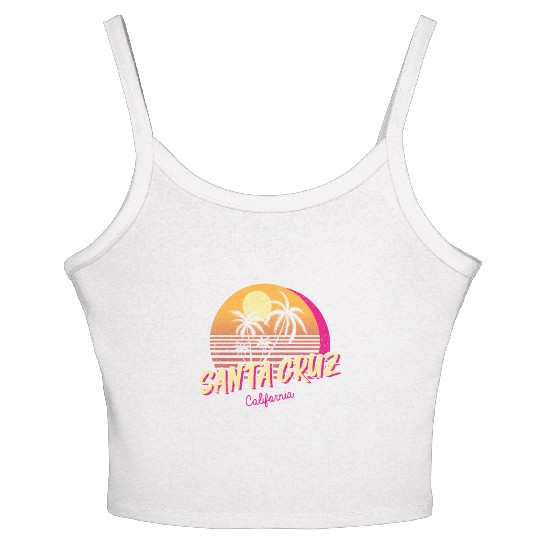 Retro Santa Cruz California Women's Spaghetti Strap Tank Top