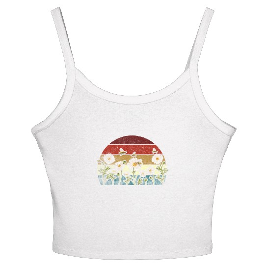 Marguerites Daisy Summer Daisies Flower Garden Women's Spaghetti Strap Tank Top