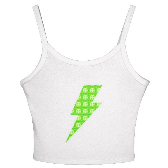 Patterned Lightning Symbol Women's Spaghetti Strap Tank Top