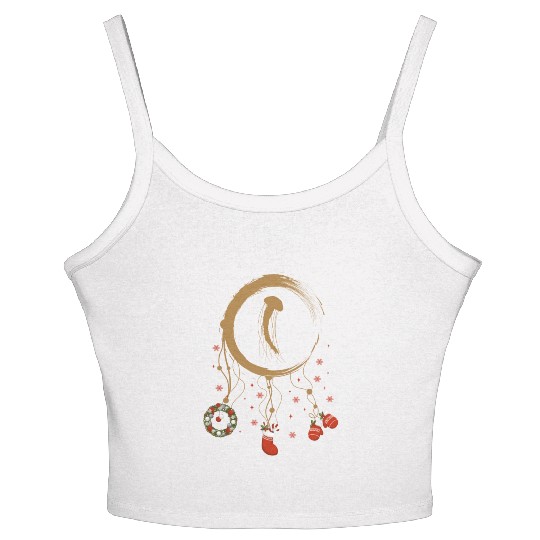 Winter dreamcatcher Christmas Jellyfish Women's Spaghetti Strap Tank Top