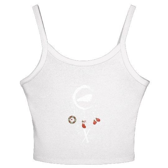 Winter dreamcatcher Christmas Walrus Women's Spaghetti Strap Tank Top