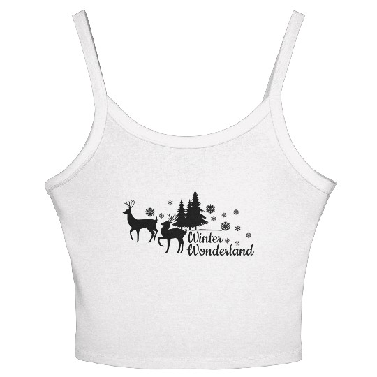 Christmas Winter Wonderland Women's Spaghetti Strap Tank Top