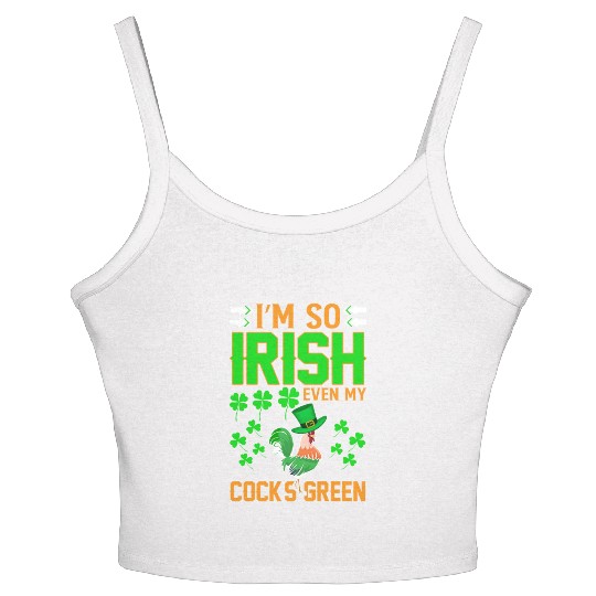 I´m So Irish Even My Cock´s Green Women's Spaghetti Strap Tank Top