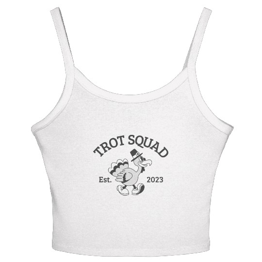 Trot Squad Established 2023 Funny Turkey Trot Women's Spaghetti Strap Tank Top