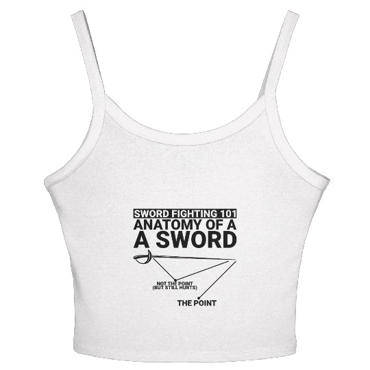 Sword Fighting 101 Anatomy Of A Sword 2 Women's Spaghetti Strap Tank Top
