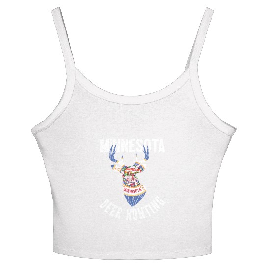 Minnesota Deer Hunting Buck Stag Hunter Women's Spaghetti Strap Tank Top